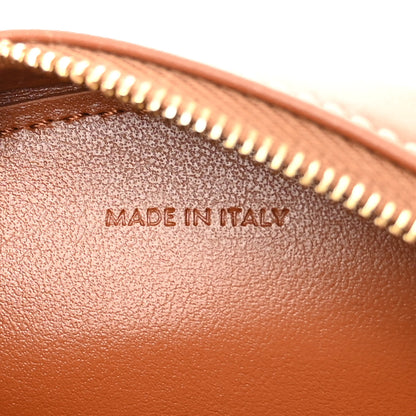 Celine Smooth Calfskin Cuir Small Triomphe Oval Crossbody Purse Tan 6 of 9