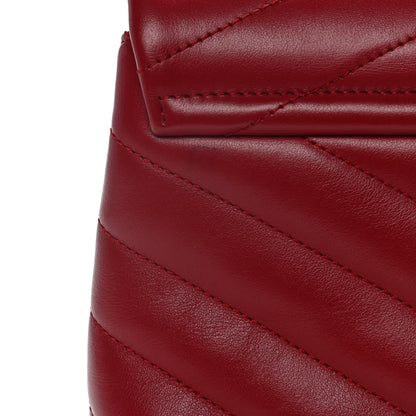 Saint Laurent Calfskin Y Quilted Monogram Toy Loulou Crossbody Bag New Lipstick 10 of 11
