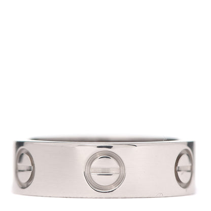 Cartier 18K White Gold 5.5mm LOVE Ring 49 4.75 3 of 4