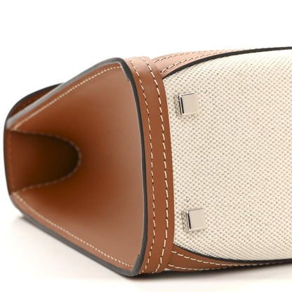 Moynat Cotton Canvas Linen Calfskin Gabrielle BB Brown 8 of 10