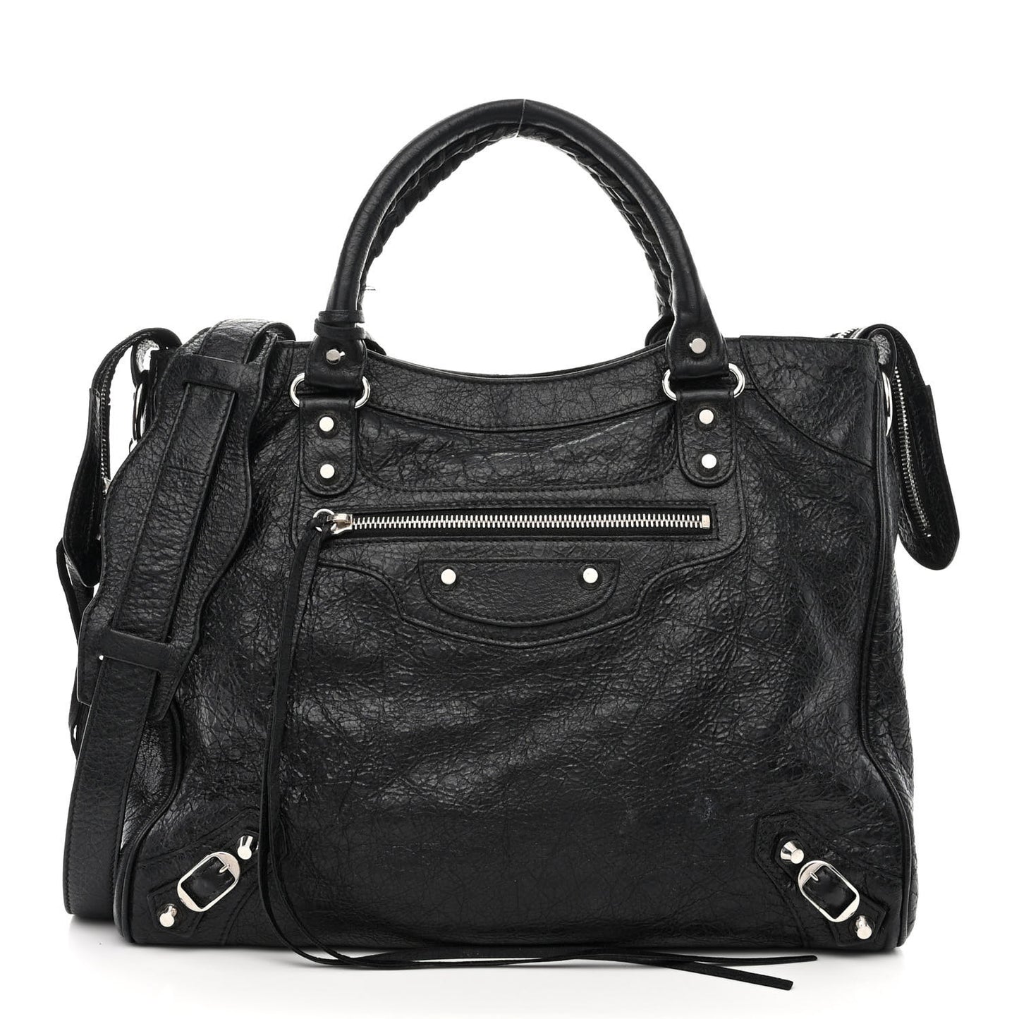 Agneau Classic Silver Hardware Velo Black