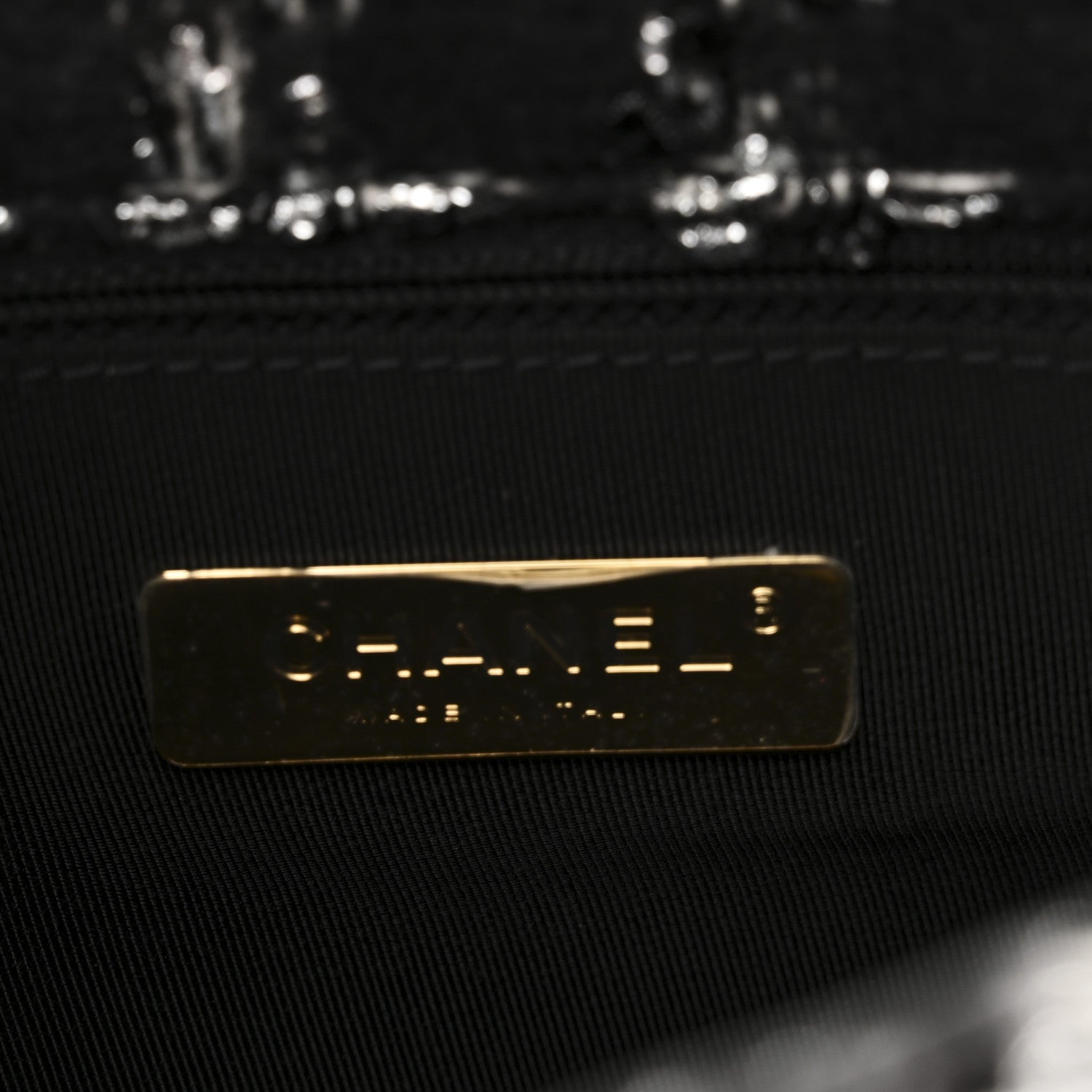 Chanel Tweed Quilted Large Chanel 19 Flap Black Silver Ecru 6 of 11