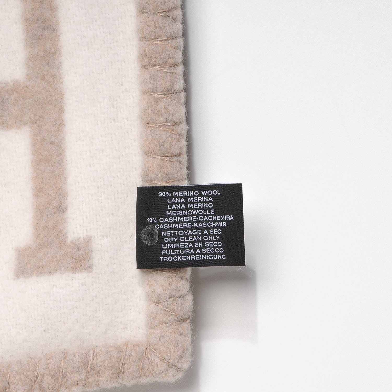 Hermes Wool Cashmere Avalon III Blanket Coco Camomille 4 of 4