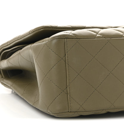 Chanel Lambskin Quilted Maxi Double Flap Green 9 of 10