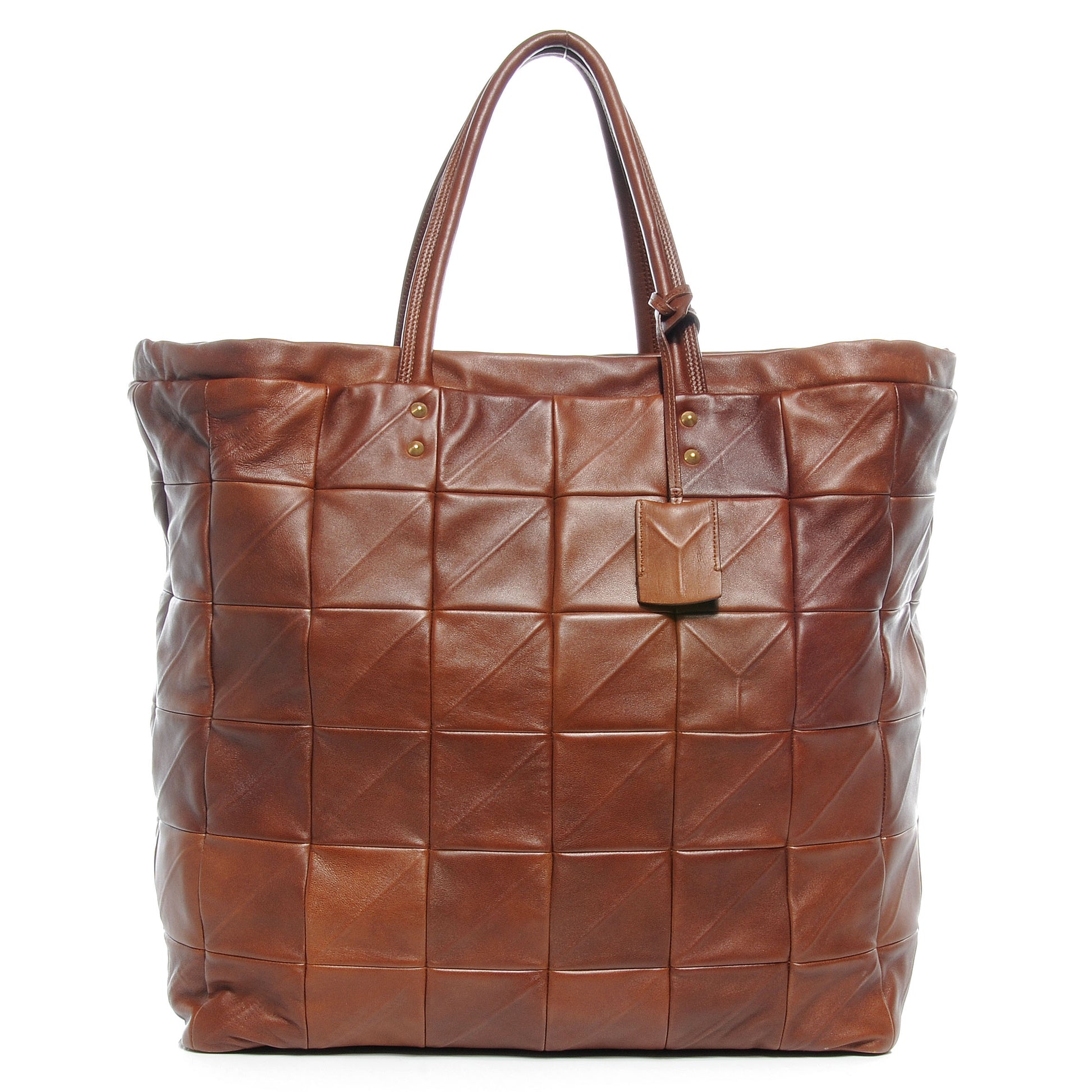 Saint Laurent Leather Sac New Rive Gauche Tote Brown 1 of 8