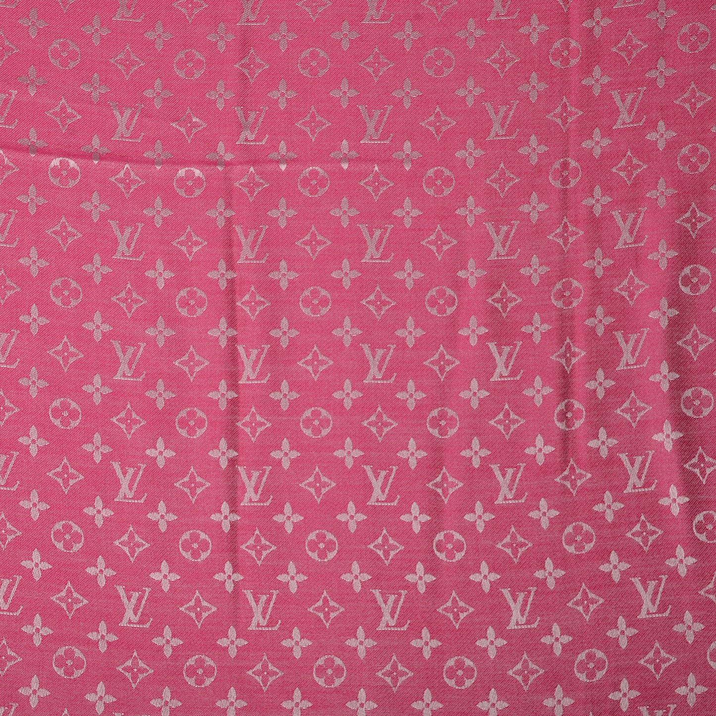 Wool Silk Monogram Denim Shawl Pivoine