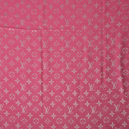 Louis Vuitton Wool Silk Monogram Denim Shawl Pivoine 1 of 5