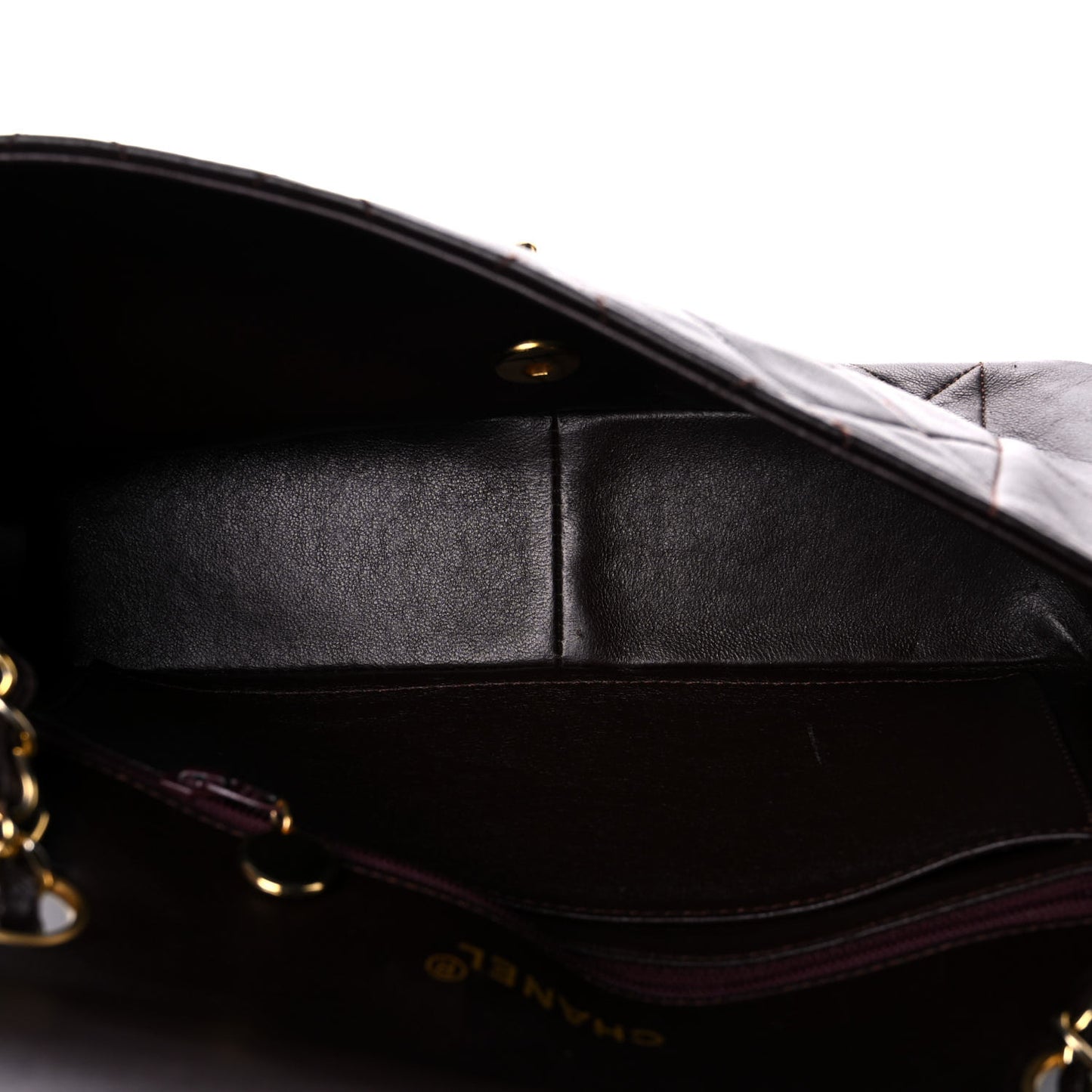 Lambskin Quilted Medium Single Flap Burgundy