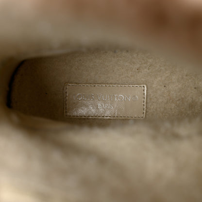 Louis Vuitton Suede Calfskin Shearling Snowdrop Flat Ankle Boot 40 Cognac 7 of 10