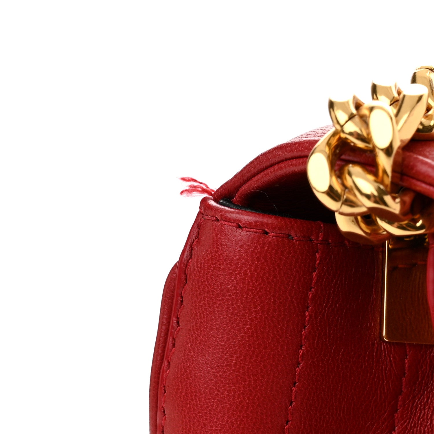 Saint Laurent Lambskin Matelasse Monogram Large Vicky Chain Bag Rouge Eros 12 of 12