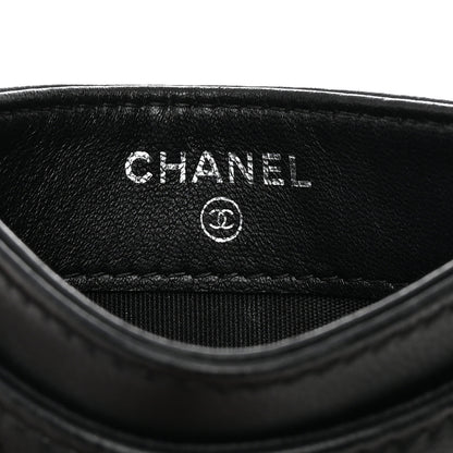 Chanel Lambskin Chevron Quilted Card Holder So Black 6 of 8