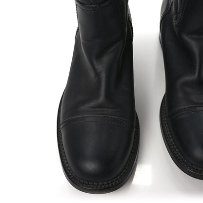 Chanel Oily Calfskin Quilted High Boots 39.5 Black 8 of 9