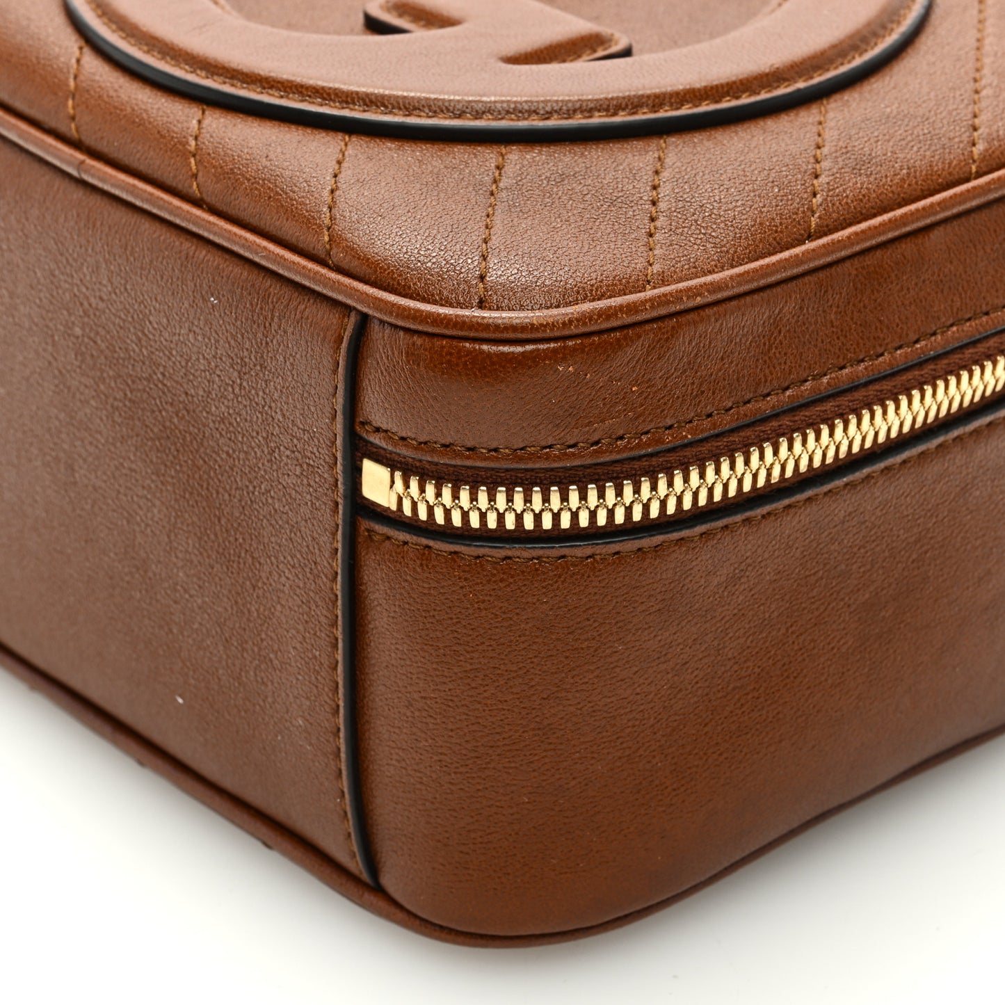 Sakai Be Green Calfskin Diagonal Stitched Blondie Top Handle Bag Cuir