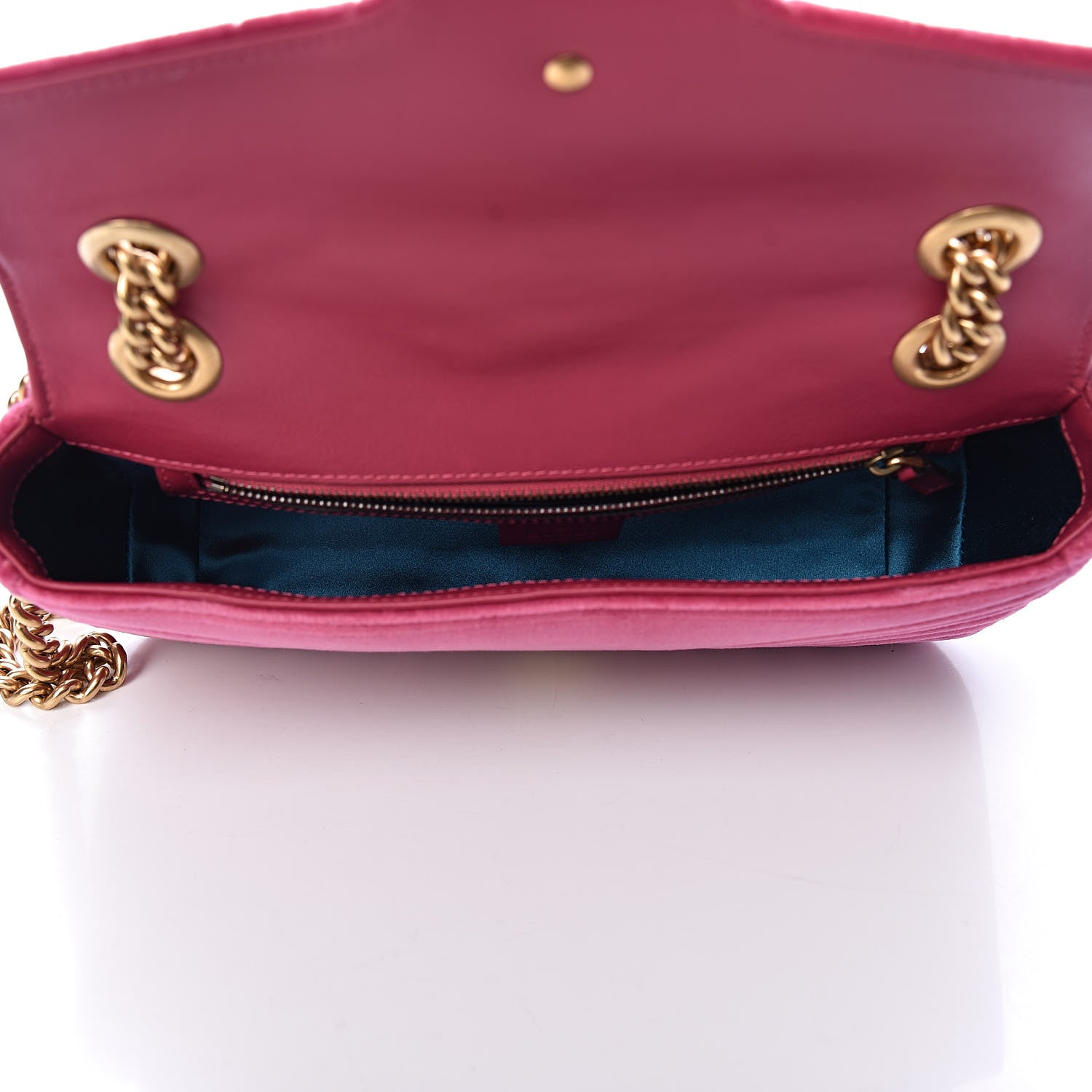 Gucci Velvet Matelasse Small GG Marmont Shoulder Bag Light Raspberry Rose 5 of 10