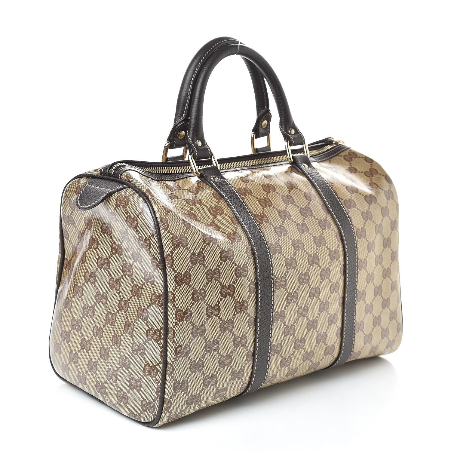 Gucci Crystal Monogram Medium Joy Boston Dark Brown 3 of 12