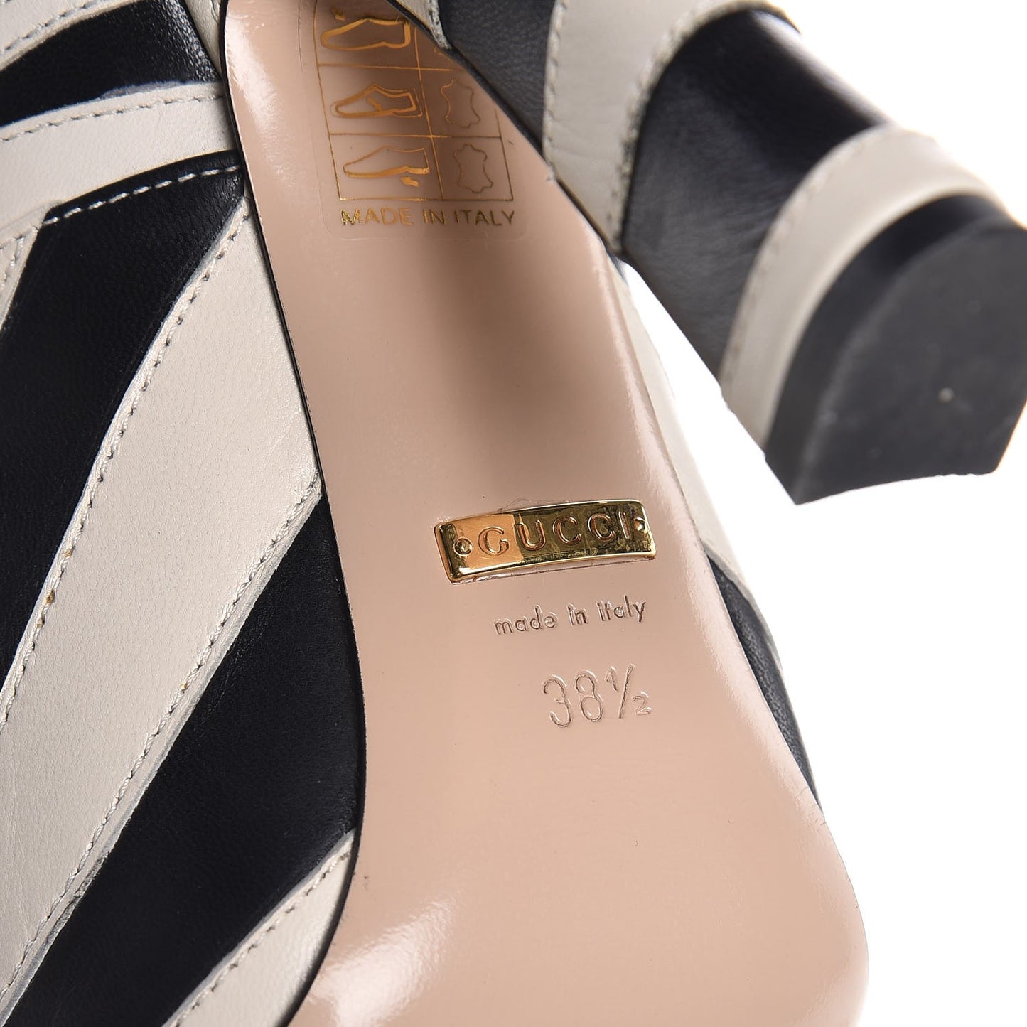 Malaga Kid Zebra Inlay Lesley Mary Jane Pumps 38.5 Mystic White Black