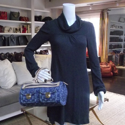 Louis Vuitton Monogram Denim Neo Speedy Blue 2 of 13
