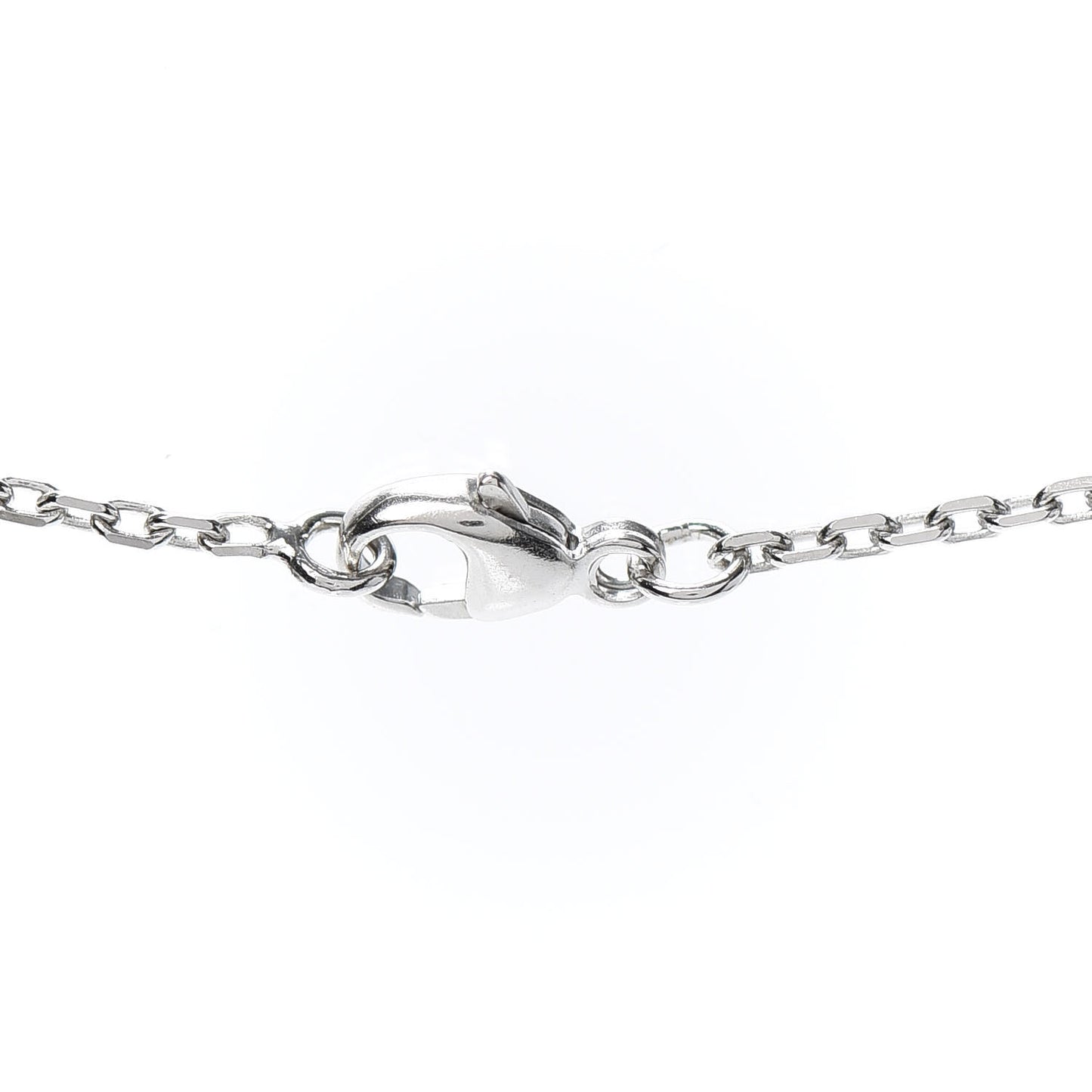 Lacquered Palladium Mini Pop H Pendant Necklace White