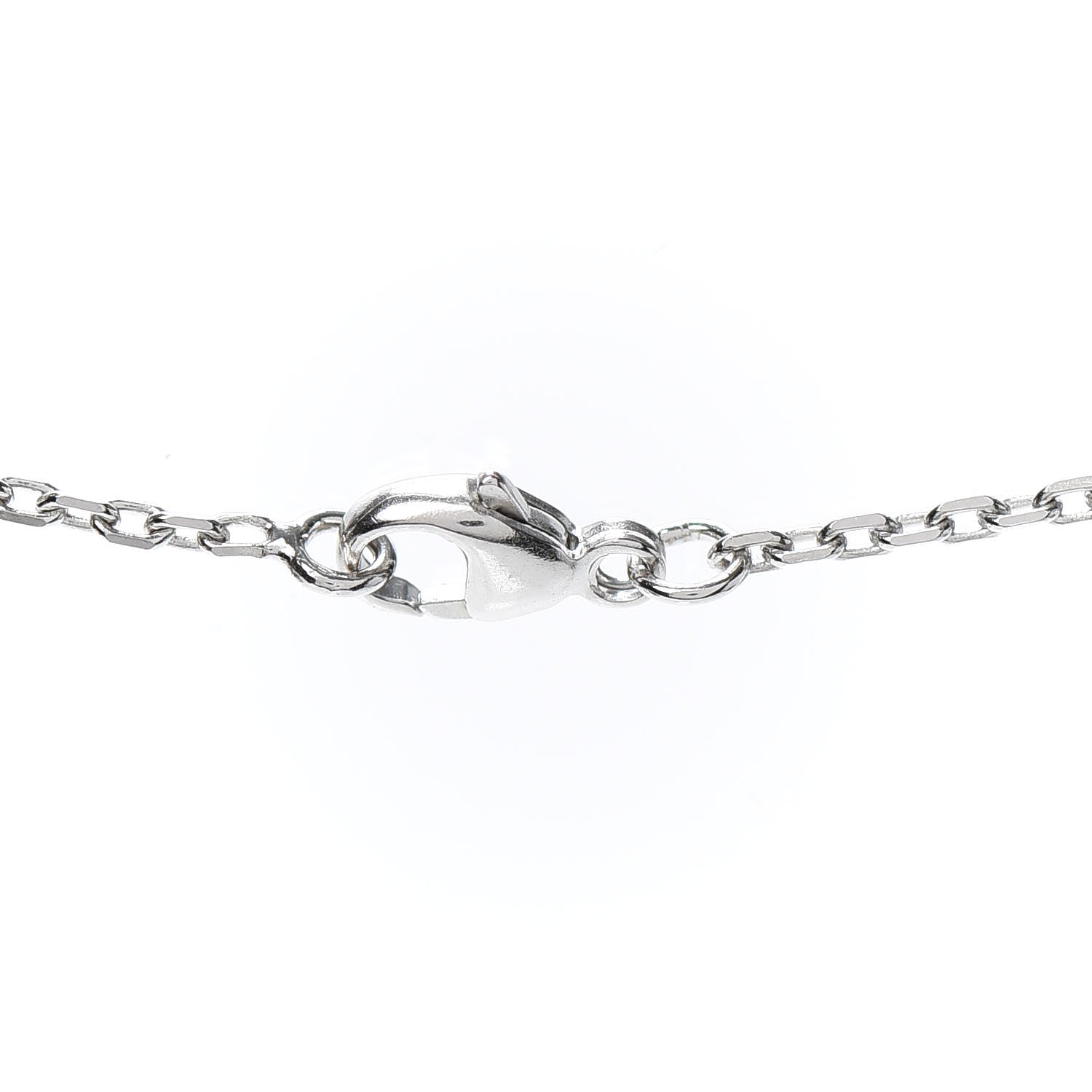 Hermes Lacquered Palladium Mini Pop H Pendant Necklace White 4 of 4
