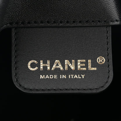 Chanel Shiny Lambskin Quilted Medium Hobo Black 7 of 11