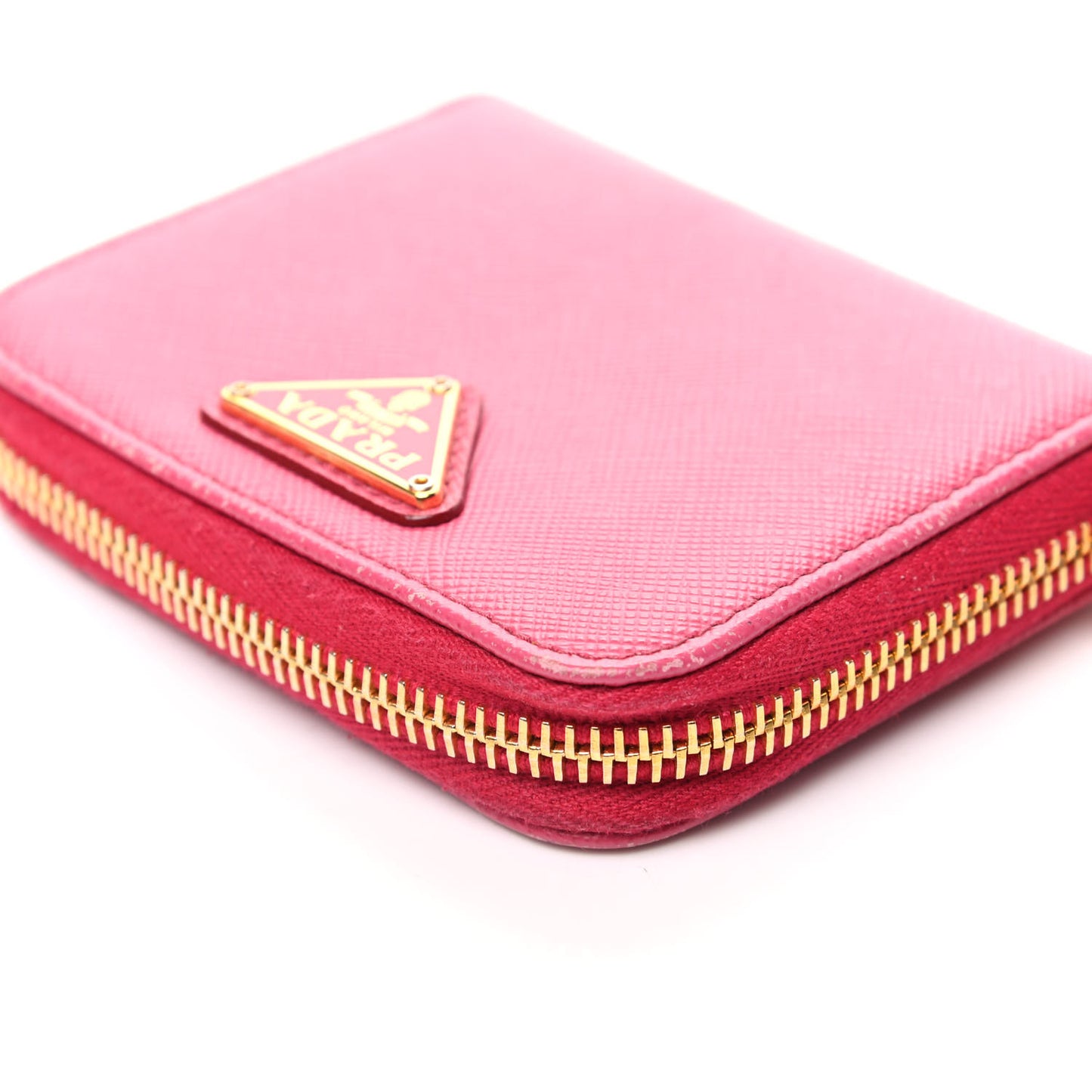 Saffiano Metal Zip Coin Purse Peonia