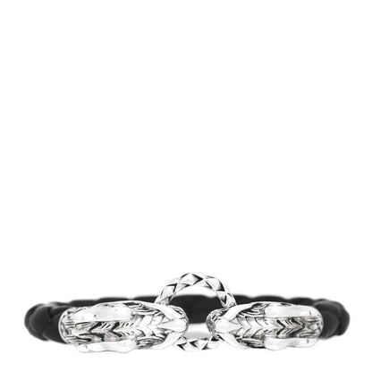 John Hardy Sterling Silver Leather Naga Dragon Legend Bracelet Black 4 of 6