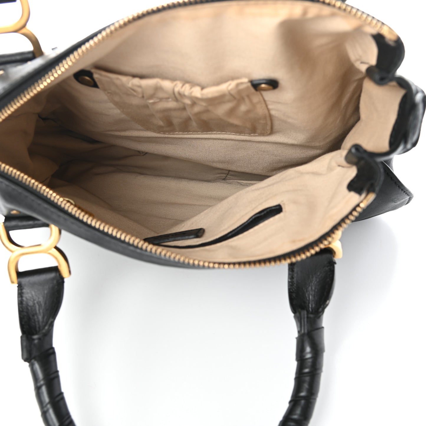 Calfskin Studded Medium Marcie Satchel Black