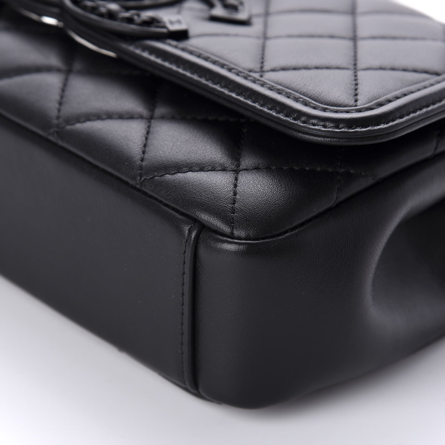 Chanel Lambskin Quilted Small CC Filigree Flap Black 7 of 13