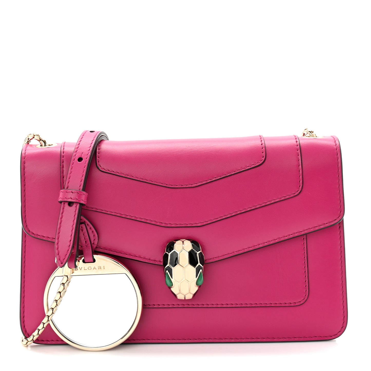 Calfskin Serpenti Forever Crossbody Bag Pink