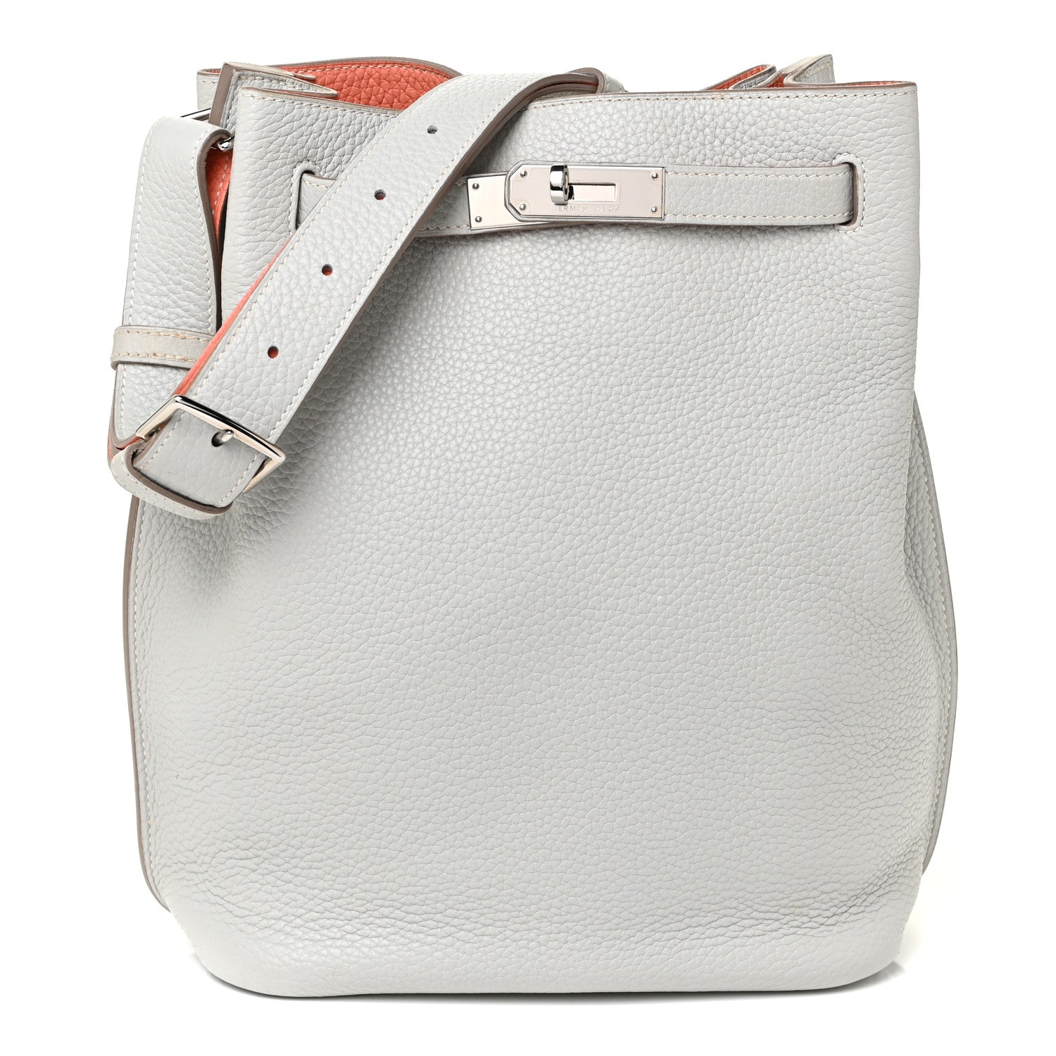 Hermes Taurillon Clemence Verso So Kelly 22 Gris Perle Crevette 1 of 18