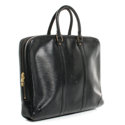 Louis Vuitton Epi Porte-Documents Voyage Briefcase Black 3 of 7