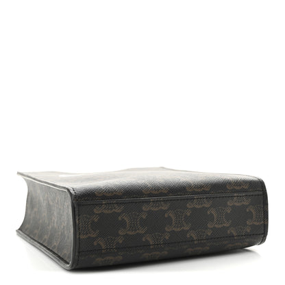 Celine Triomphe Canvas Calfskin Mini Vertical Cabas Tan 4 of 8