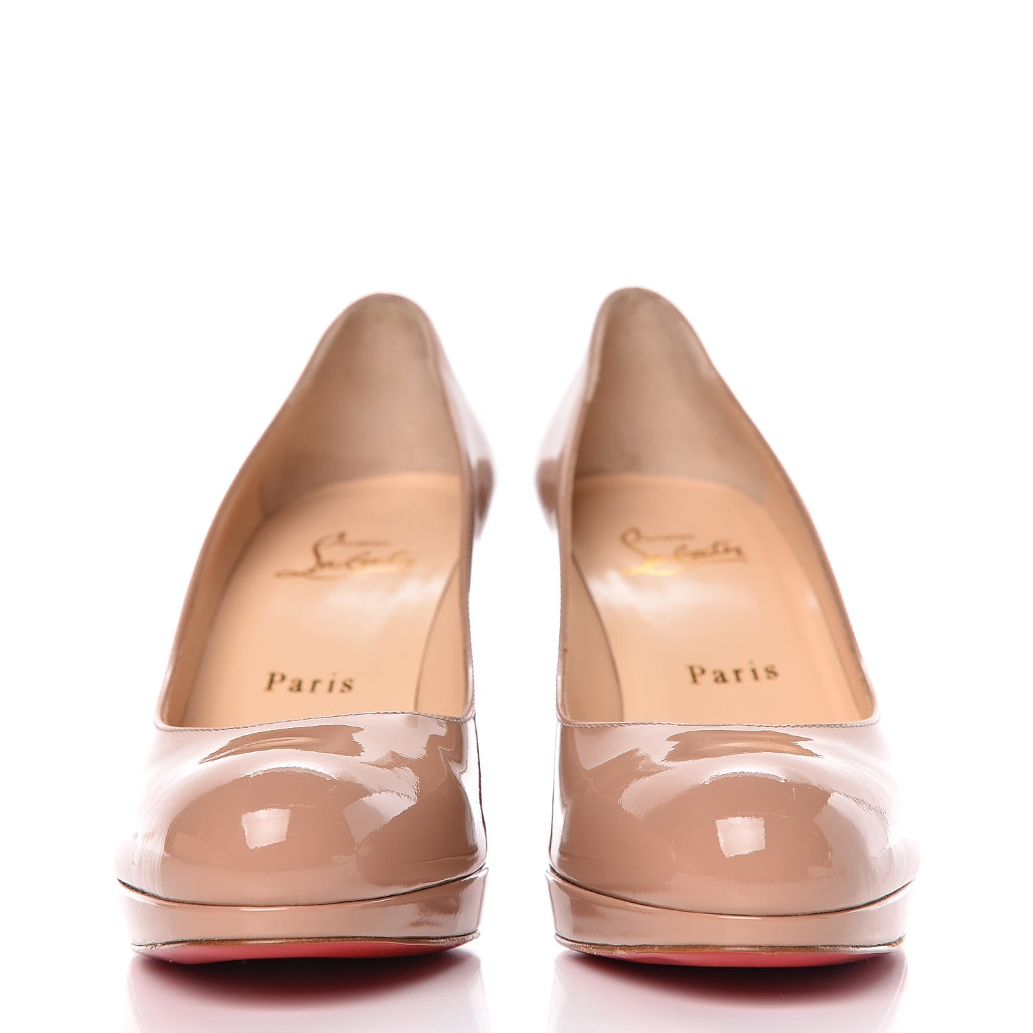 Christian Louboutin Patent New Simple 85 Pumps 37 Nude 2 of 8