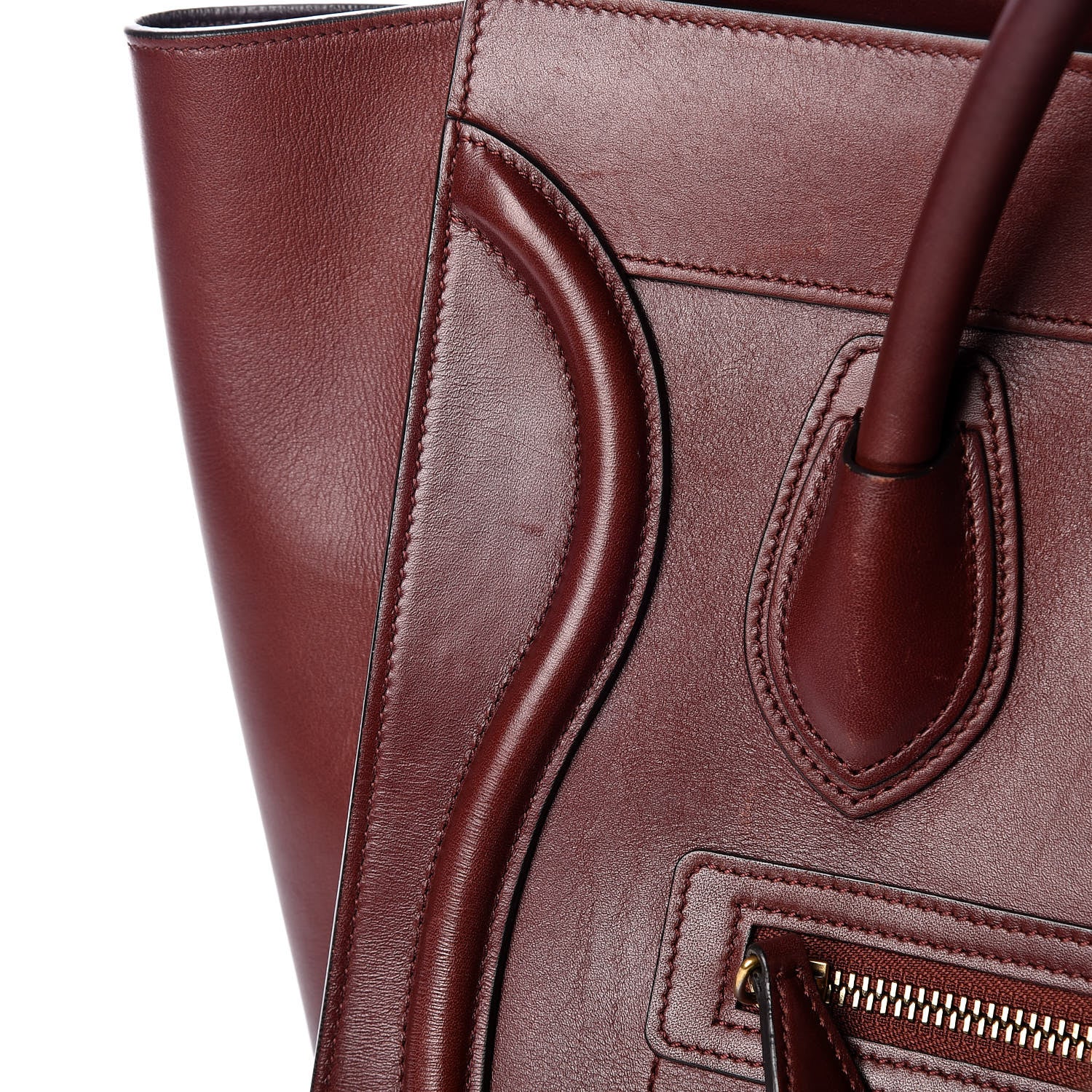 Celine Palmelato Micro Luggage Red Wood 17 of 20