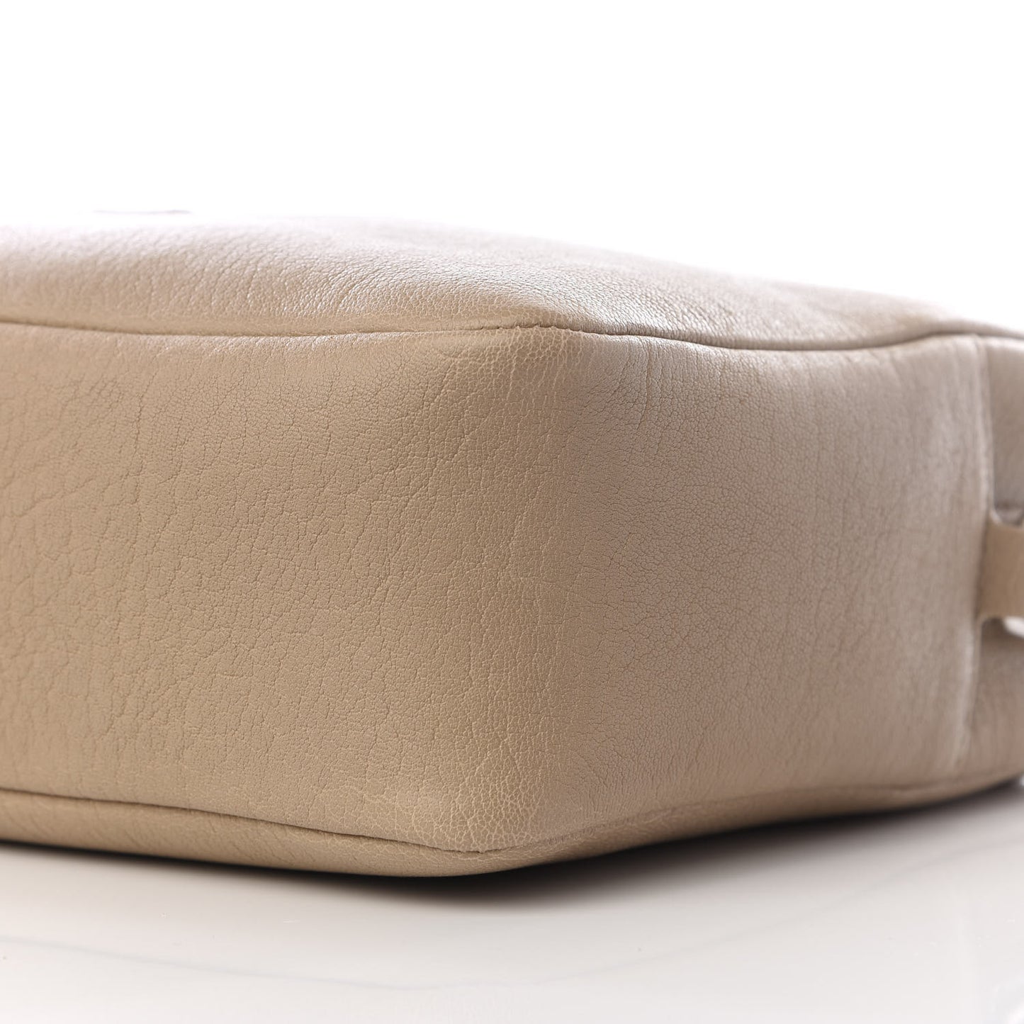 Lambskin Monogram Small Lou Camera Bag Dark Beige