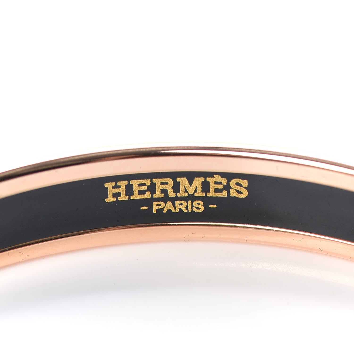 Hermes Enamel Printed Narrow L'Arriere Main Bracelet 70 Terre Orange 4 of 5