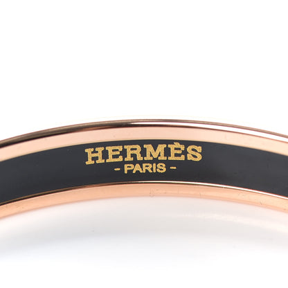 Hermes Enamel Printed Narrow L'Arriere Main Bracelet 70 Terre Orange 4 of 5