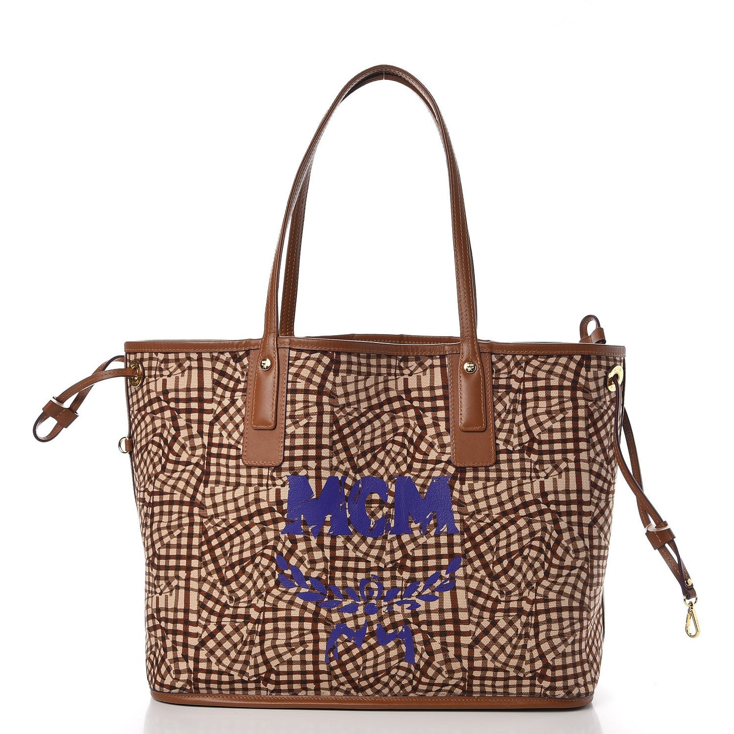 Visetos Medium Liz Reversible Shopper Tote Cognac