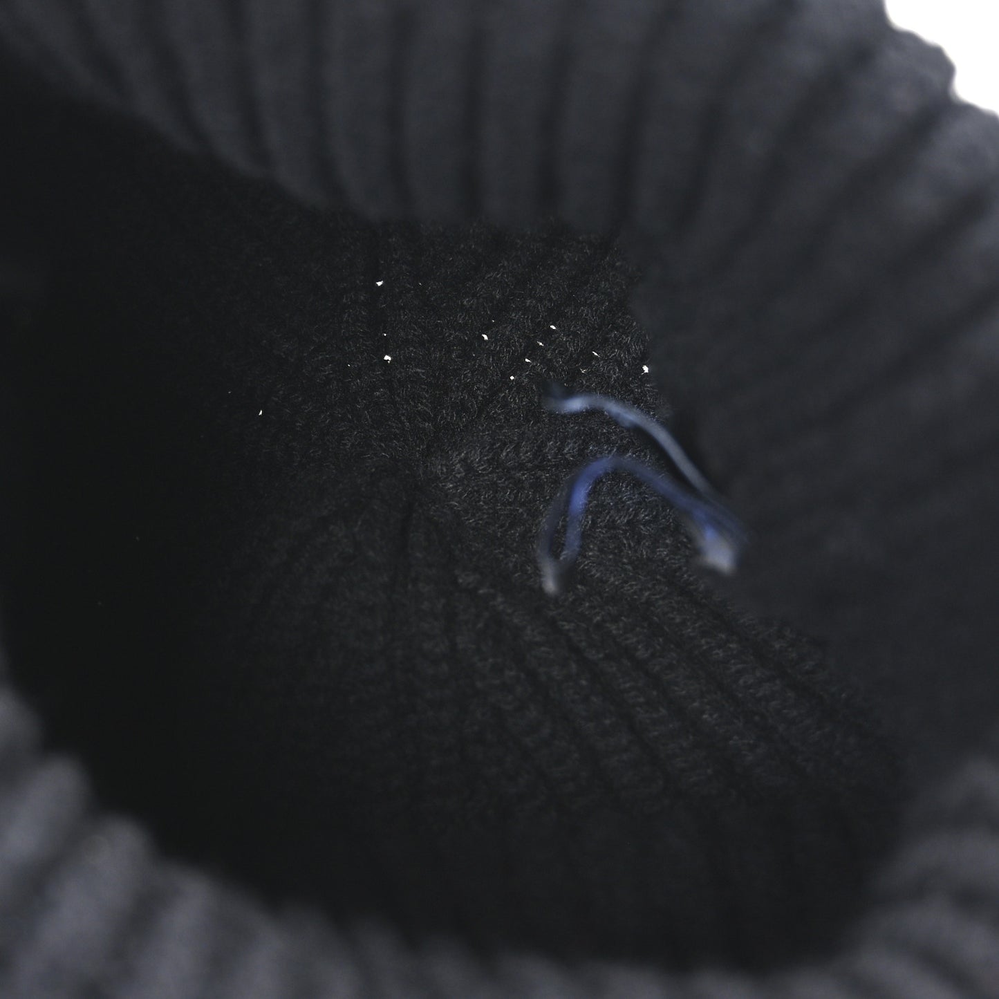 Cashmere Beaded Sequin Logo Beanie Hat Black