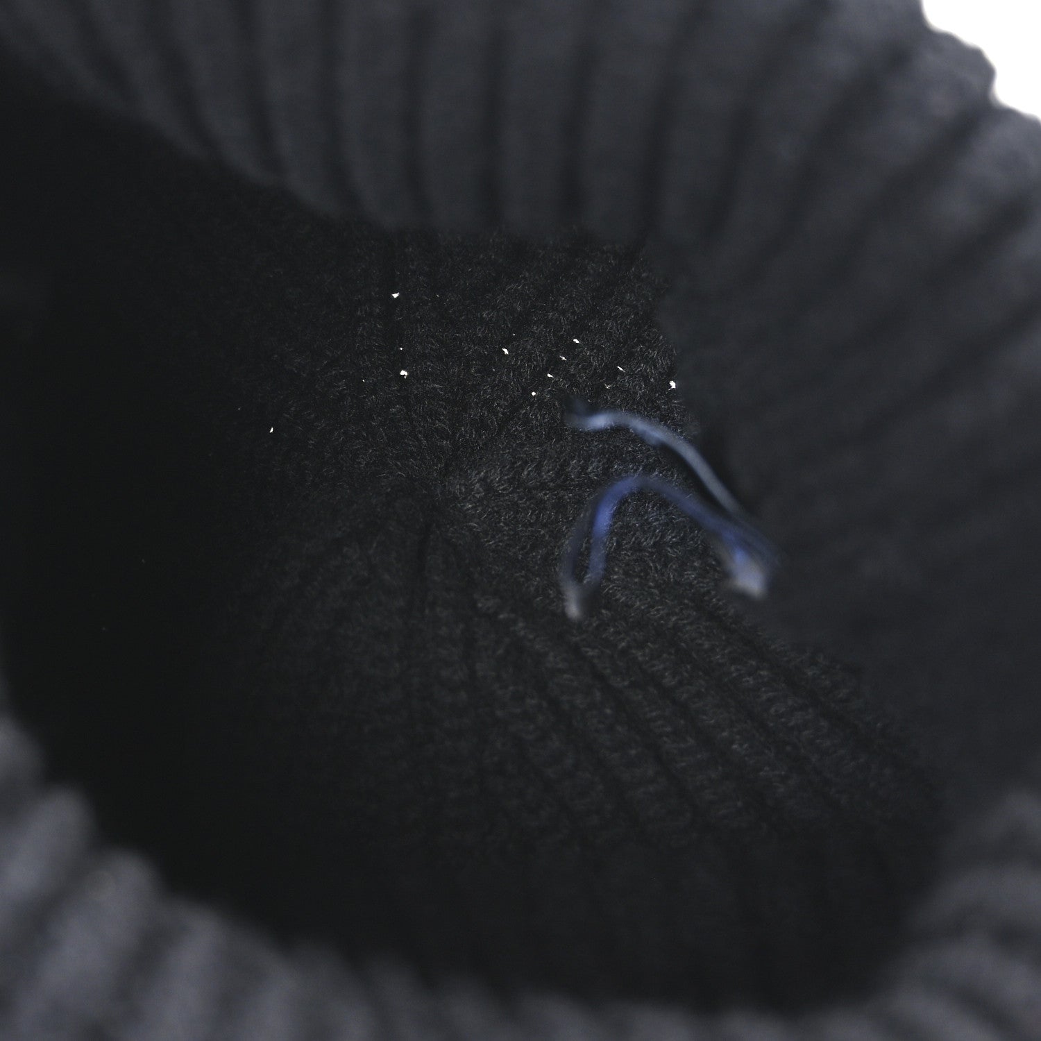 Chanel Cashmere Beaded Sequin Logo Beanie Hat Black 4 of 5