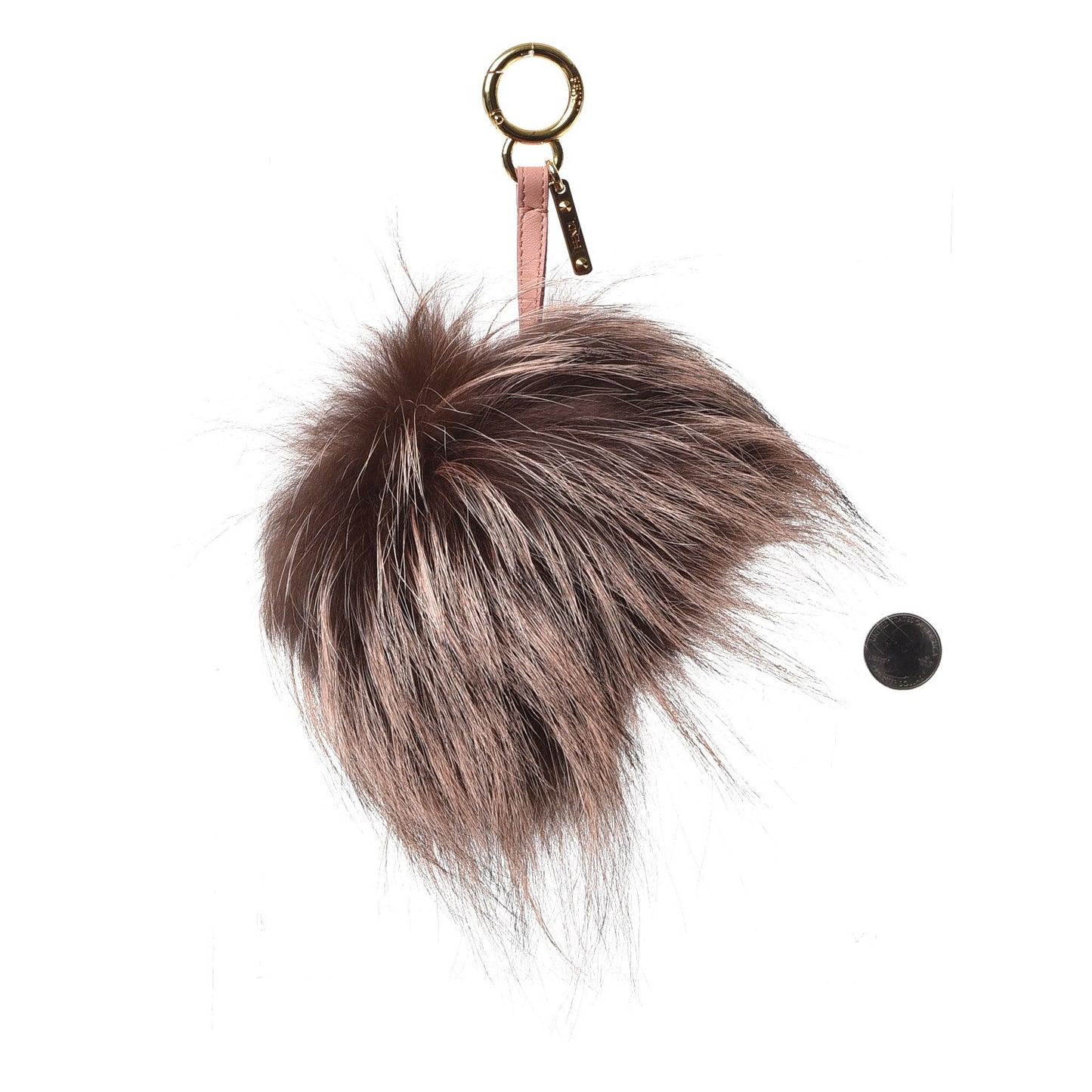 Rabbit Mink Fox Fur Furry Yang Monster Bag Bug Charm Red Pink