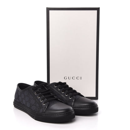 Gucci Monogram Mens Sneakers 8.5 Black Piombo 10 of 10