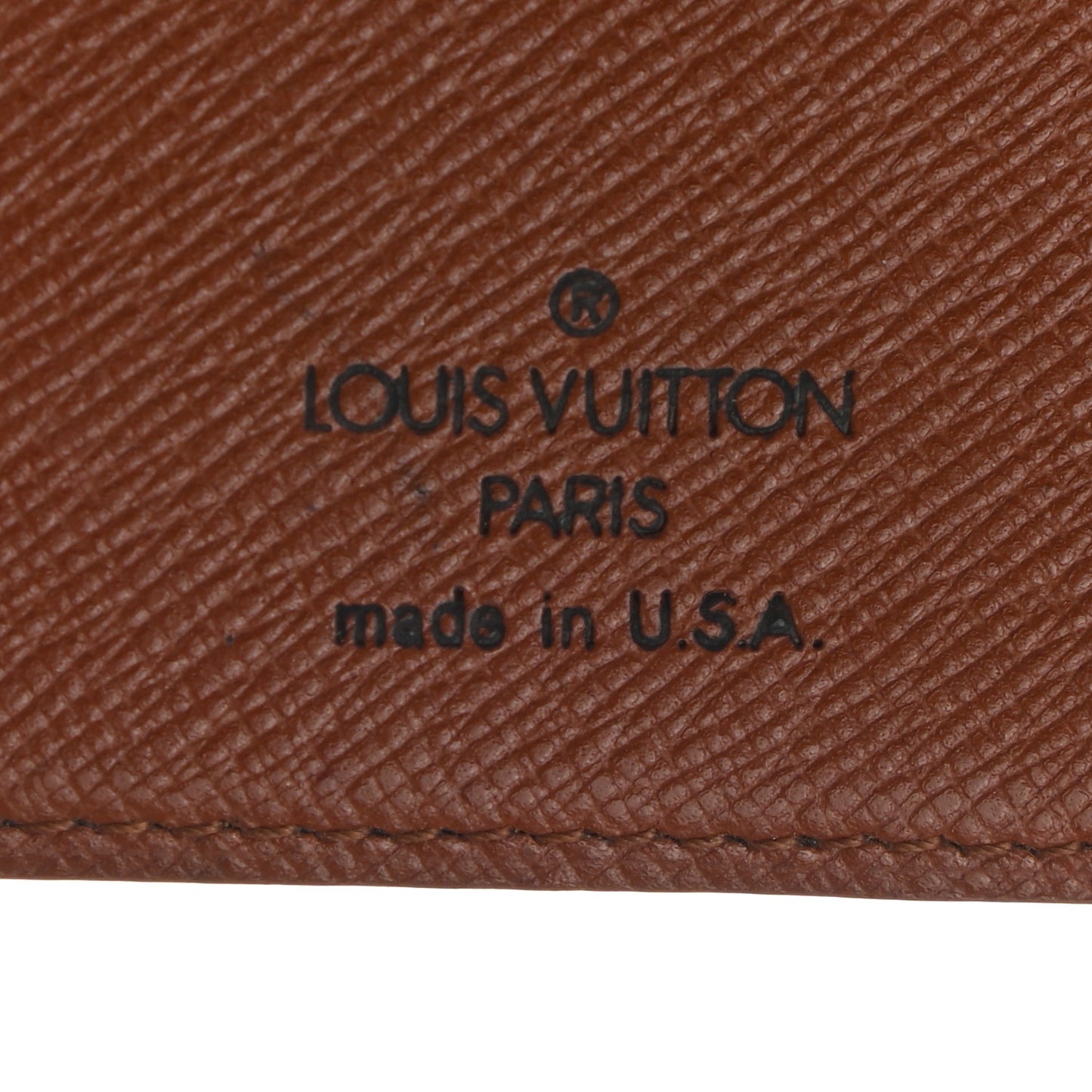Monogram Simple Checkbook Holder Wallet Cover