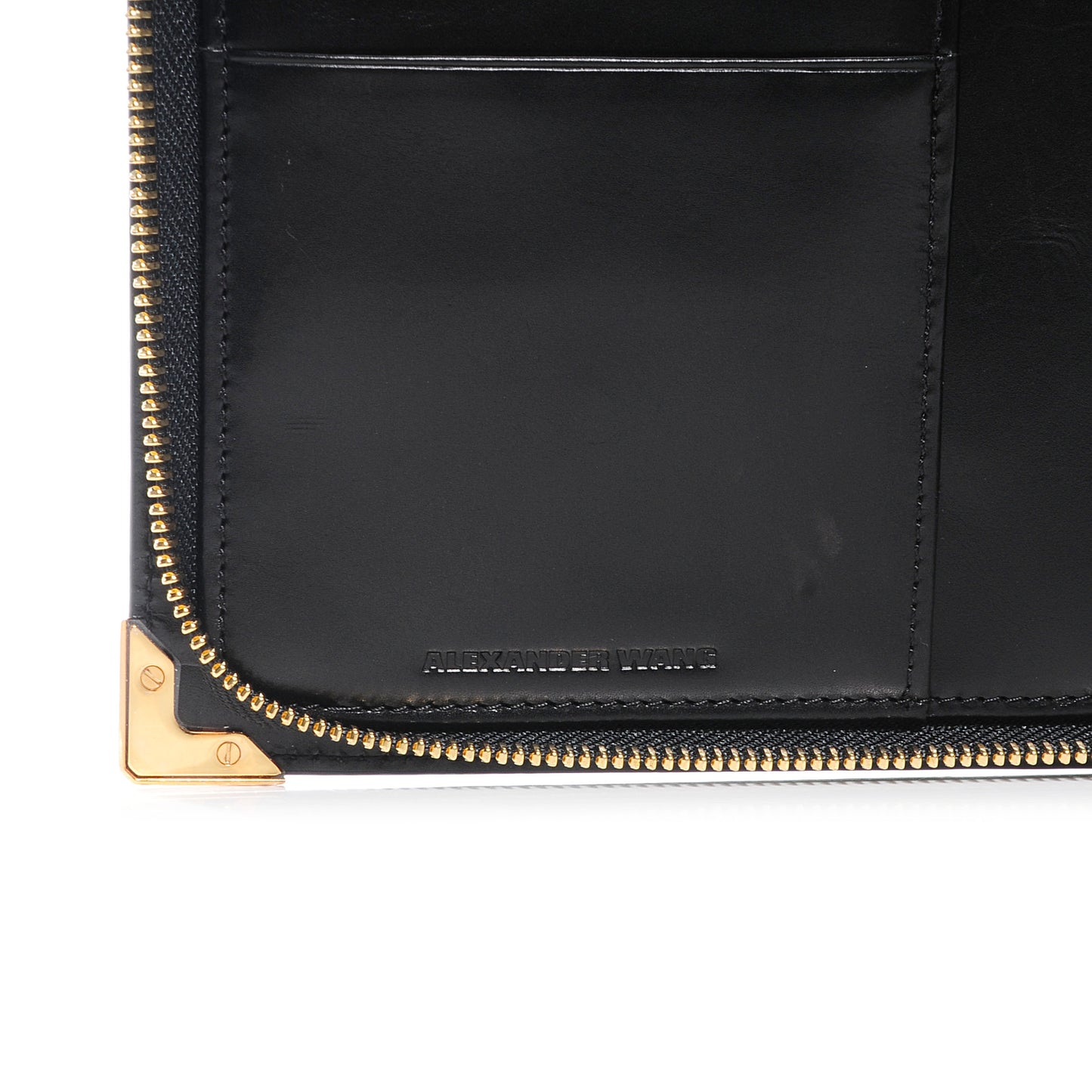 Calfskin Crocodile Embossed Leather Prisma iPad Case Black