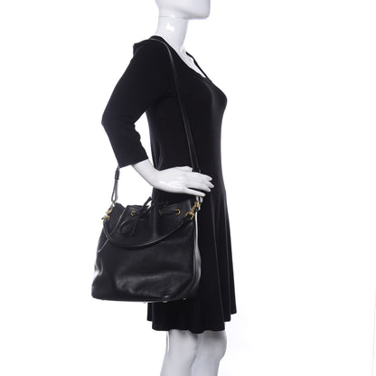 Saint Laurent Calfskin Large Emmanuelle Bucket Bag Black 2 of 13