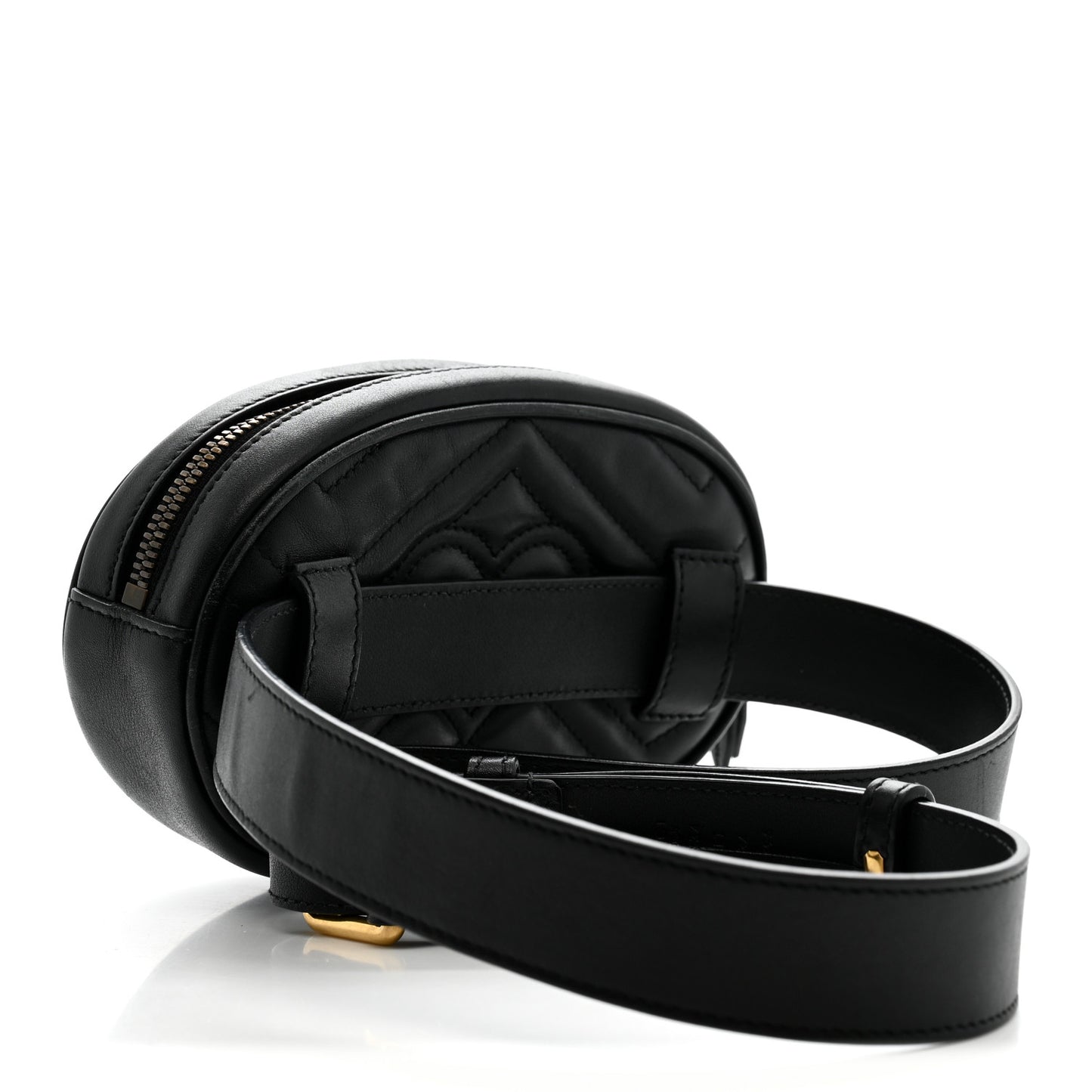 Calfskin Matelasse GG Marmont Belt Bag 85 34 Black