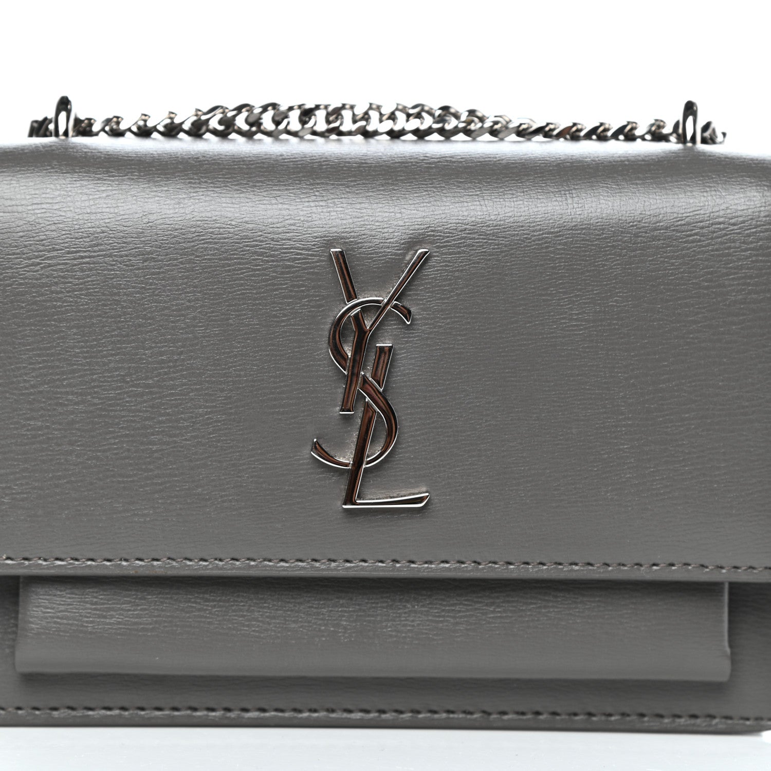 Saint Laurent Calfskin Monogram Sunset Chain Wallet Earth 11 of 12