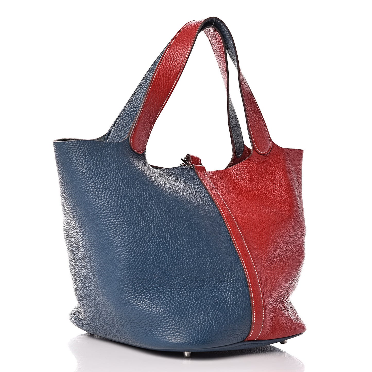Taurillon Clemence Picotin Lock 26 GM Rouge Casaque Bleu Thalassa