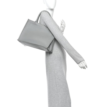 Christian Dior Calfskin Embossed Medium Book Tote Grey Stone 2 of 9
