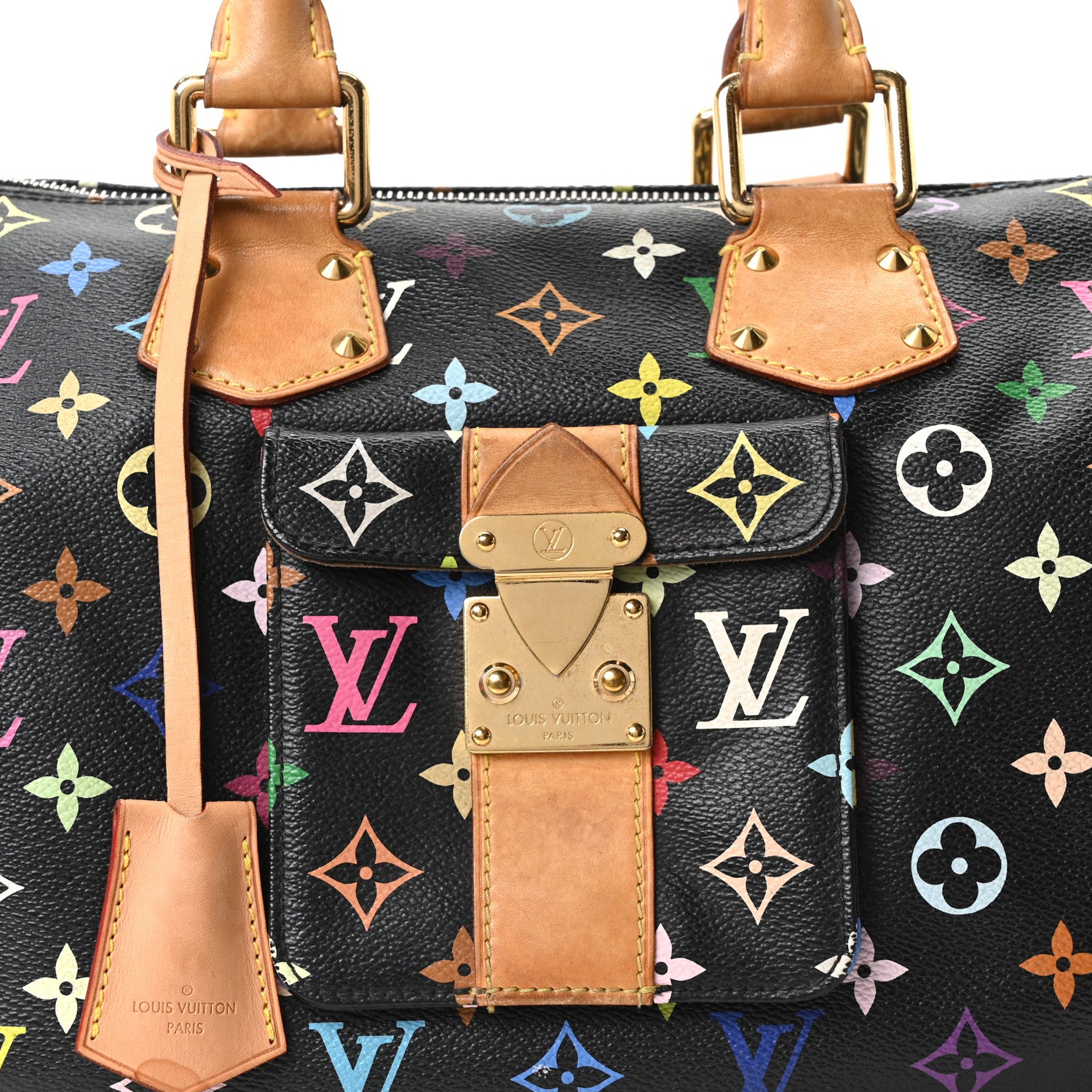 Louis Vuitton Monogram Multicolor Speedy 30 Black 7 of 9